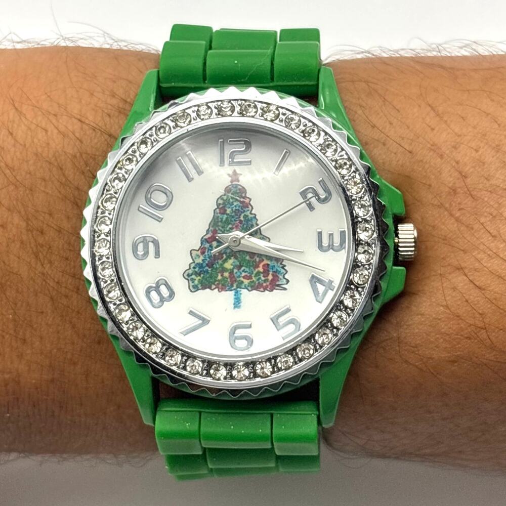 Silver Christmas Tree Men's Watch